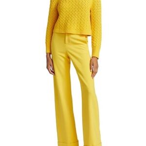 Alice & Olivia Dylan Yellow Pants size 0